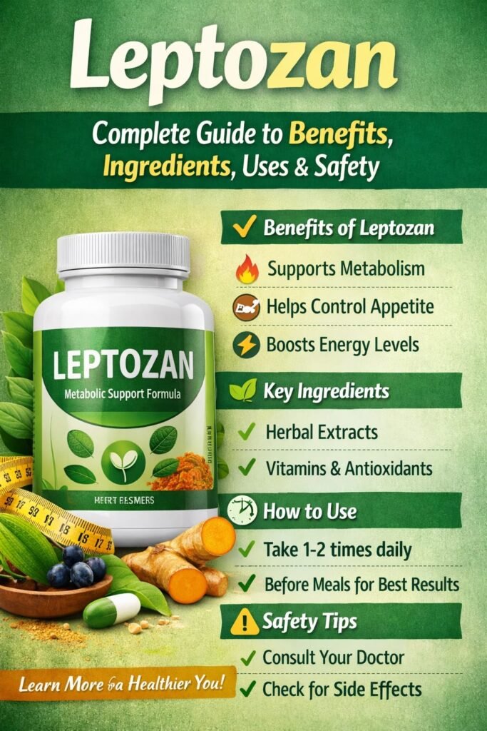 Leptozan benefits increased energy metabolism support